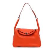 Pre-owned Leather shoulder-bags Hermès Vintage , Orange , Dames