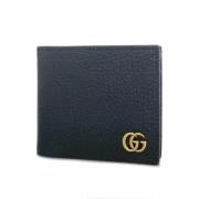 Pre-owned Leather wallets Gucci Vintage , Black , Dames