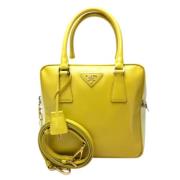 Pre-owned Leather prada-bags Prada Vintage , Yellow , Dames