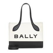 Stijlvolle Logo-Print Tote Tas Bally , White , Dames