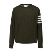 Ronde hals trui Thom Browne , Green , Heren