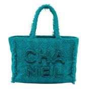 Pre-owned Fabric totes Chanel Vintage , Green , Dames