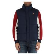 Gewatteerd mouwloos jack met voorlogo-patch Ellesse , Blue , Heren