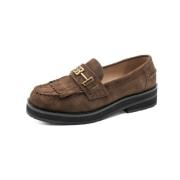 Bruine Suède Loafers voor Vrouwen Bibi Lou , Brown , Dames