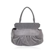 Pre-owned Leather clutches Fendi Vintage , Gray , Dames