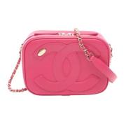 Pre-owned Leather chanel-bags Chanel Vintage , Pink , Dames