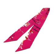 Pre-owned Fabric scarves Hermès Vintage , Pink , Dames