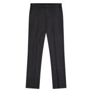 Pinstriped Cigarette Trousers Laneus , Gray , Heren