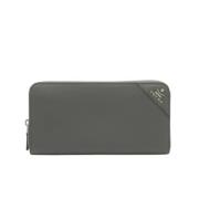 Pre-owned Leather wallets Prada Vintage , Gray , Unisex