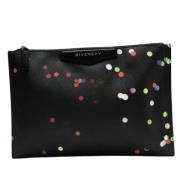 Pre-owned Leather clutches Givenchy Pre-owned , Black , Dames