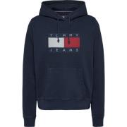 Navy Blauwe Hoodie Sweatshirt Stijlvol Tommy Jeans , Blue , Dames