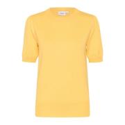 Melange Gebreide Pullover 3/4 Mouwen Saint Tropez , Yellow , Dames