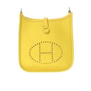 Pre-owned Leather shoulder-bags Hermès Vintage , Yellow , Dames