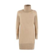 Geribbelde lurex trui jurk YES ZEE , Beige , Dames