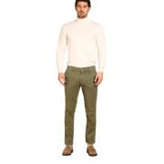 Stretch gabardine chino broek regular fit Mason's , Green , Heren