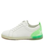 Pre-owned Leather sneakers Christian Louboutin Pre-owned , White , Her...