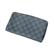 Pre-owned Coated canvas wallets Louis Vuitton Vintage , Gray , Dames