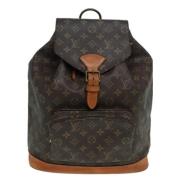 Pre-owned Canvas backpacks Louis Vuitton Vintage , Brown , Dames