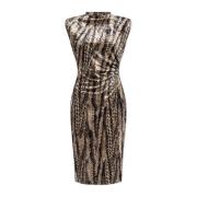 Jurk met patroon Diane Von Furstenberg , Beige , Dames