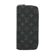 Pre-owned Leather wallets Louis Vuitton Vintage , Black , Heren