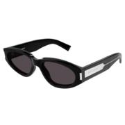 Stijlvolle Zwarte Zonnebril Saint Laurent , Black , Unisex