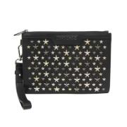 Pre-owned Leather clutches Jimmy Choo Pre-owned , Black , Heren