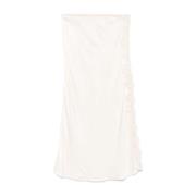 Roomwit Kant Detail Midi Rok Ermanno Scervino , Beige , Dames