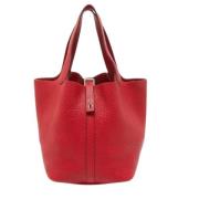 Pre-owned Leather handbags Hermès Vintage , Red , Dames