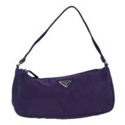 Pre-owned Nylon pouches Prada Vintage , Purple , Dames