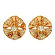 Pre-owned Metal earrings Bvlgari Vintage , Yellow , Dames