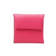 Pre-owned Leather wallets Hermès Vintage , Pink , Dames