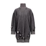 Zwarte Gebreide Sweater Jurk MM6 Maison Margiela , Black , Dames