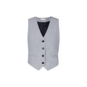 Dandy Frozen Twill Vest Grijs Liu Jo , Gray , Dames