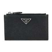 Pre-owned Leather wallets Prada Vintage , Black , Dames