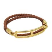 Pre-owned Leather bracelets Hermès Vintage , Brown , Dames