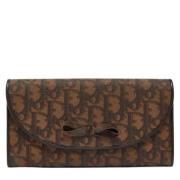 Pre-owned Coated canvas wallets Dior Vintage , Brown , Dames