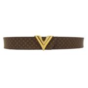 Pre-owned Canvas belts Louis Vuitton Vintage , Brown , Dames