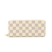 Pre-owned Coated canvas wallets Louis Vuitton Vintage , White , Dames