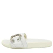 Pre-owned Leather flats Jimmy Choo Pre-owned , White , Dames