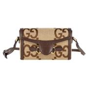 Pre-owned Leather crossbody-bags Gucci Vintage , Beige , Dames