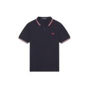 2 Kleuren Katoenen Polo Shirt Fred Perry , Blue , Heren