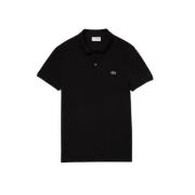 Zwarte Polo Shirt met Iconisch Logo Lacoste , Black , Heren