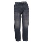 Hoge taille zwarte denim jeans YES ZEE , Black , Dames