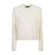 Witte Kasjmier Gebreide Sweater Theory , White , Dames