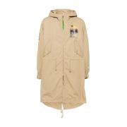 Beige Katoenen Parka Jas Undercover , Beige , Dames