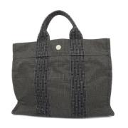 Pre-owned Canvas handbags Hermès Vintage , Gray , Dames