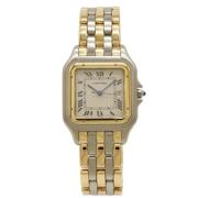 Pre-owned Stainless Steel watches Cartier Vintage , Yellow , Dames