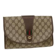 Pre-owned Canvas clutches Gucci Vintage , Beige , Dames