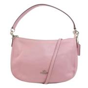 Pre-owned Leather handbags Coach Pre-owned , Pink , Dames