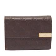 Pre-owned Leather wallets Gucci Vintage , Brown , Dames